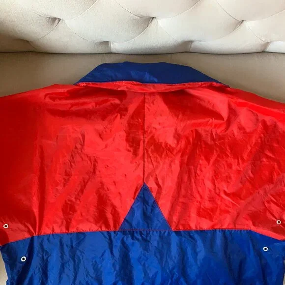 Vintage K-Way Technical Windbreaker Coat Jacket Athleisure Red Blue Fanny Pack - Picture 13 of 16